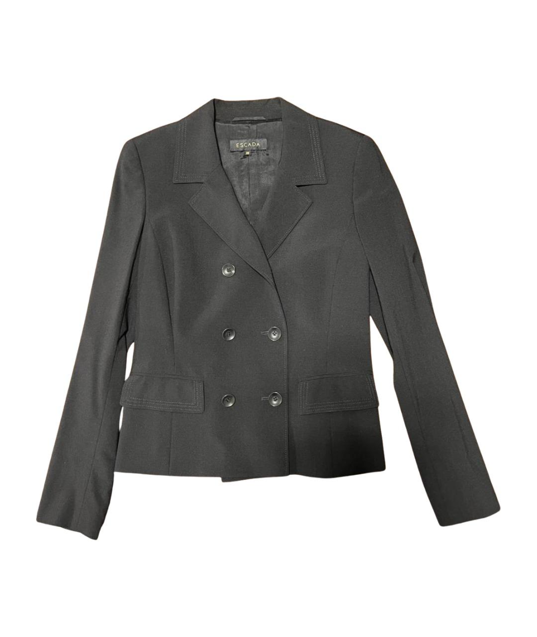 ESCADA Черный шерстяной жакет/пиджак, фото 1