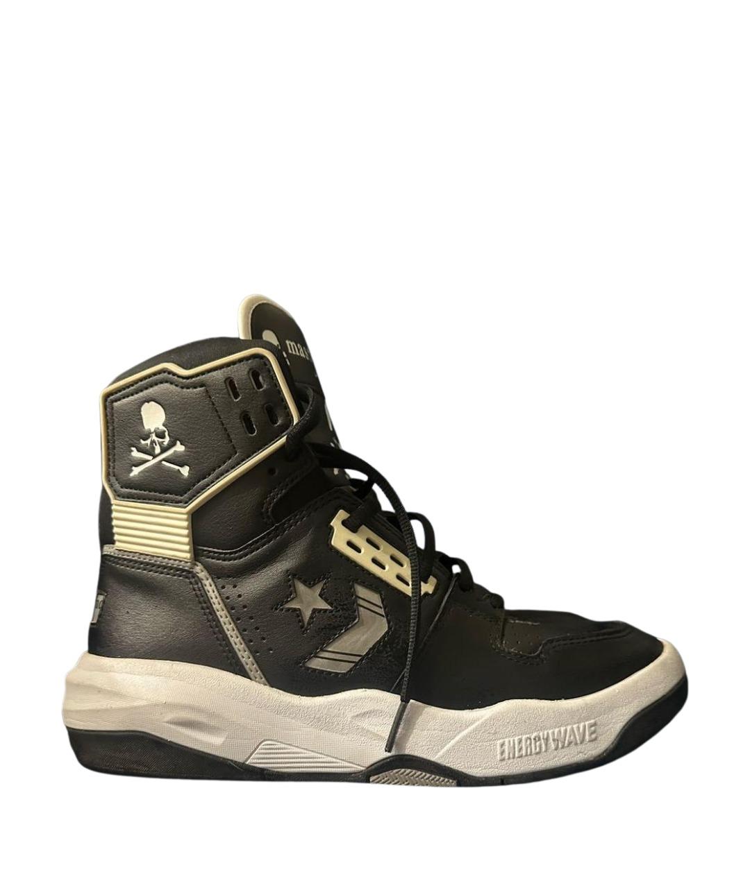 MASTERMIND JAPAN Черные кожаные высокие кроссовки / кеды, фото 1