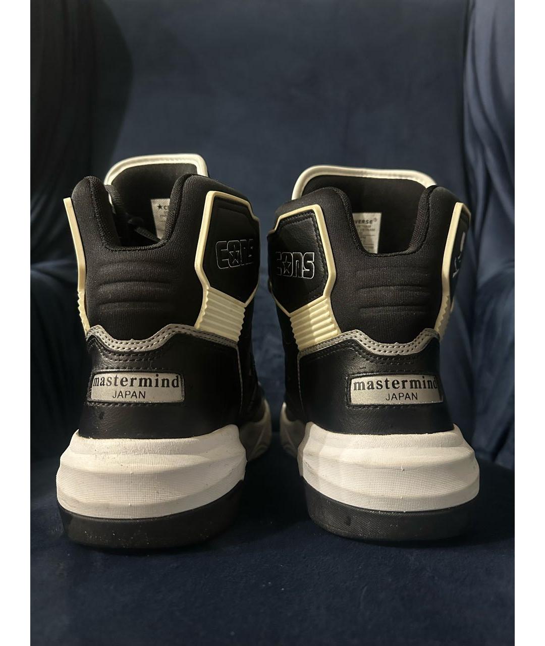 MASTERMIND JAPAN Черные кожаные высокие кроссовки / кеды, фото 5