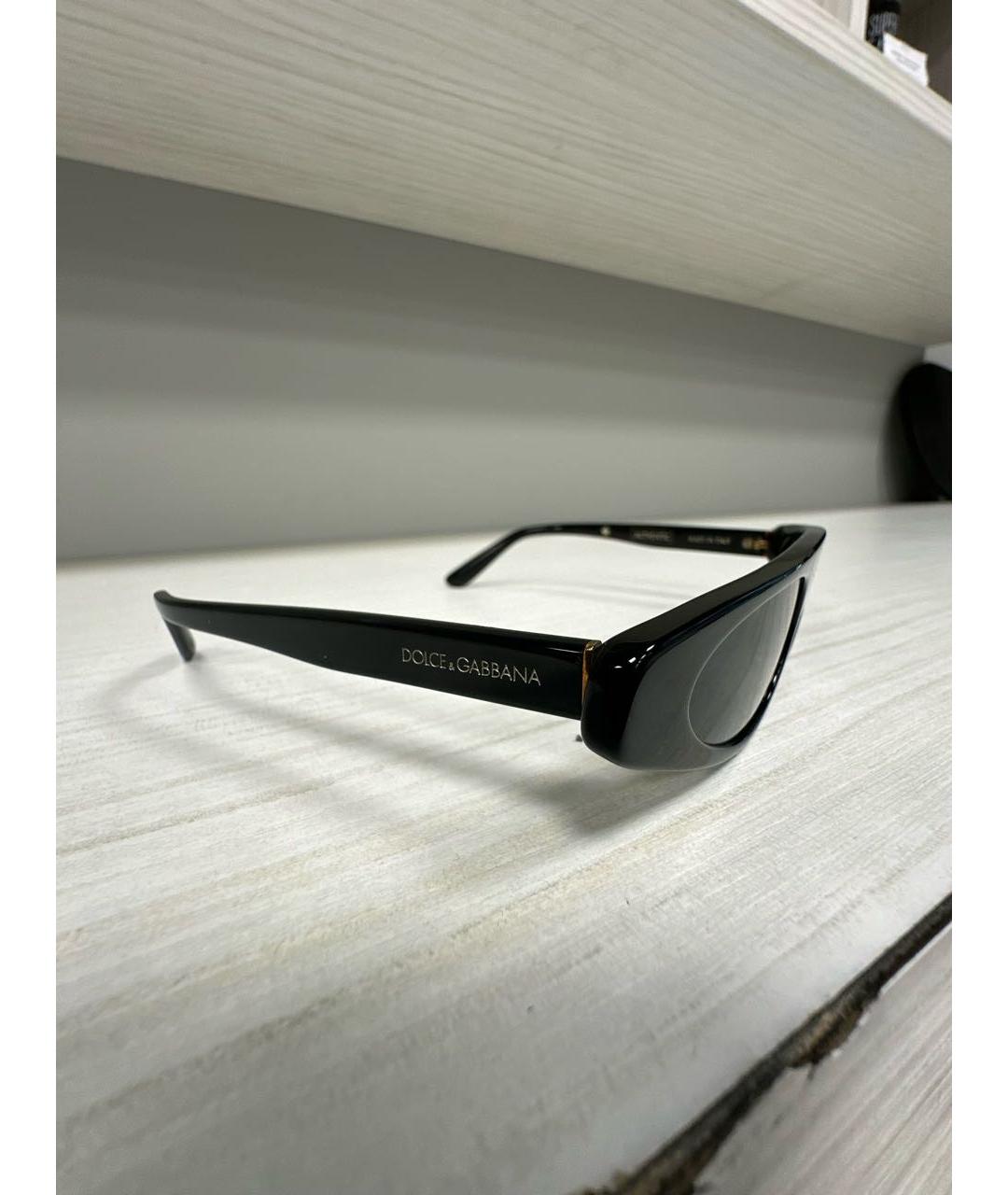DOLCE&GABBANA Черные пластиковые солнцезащитные очки, фото 3