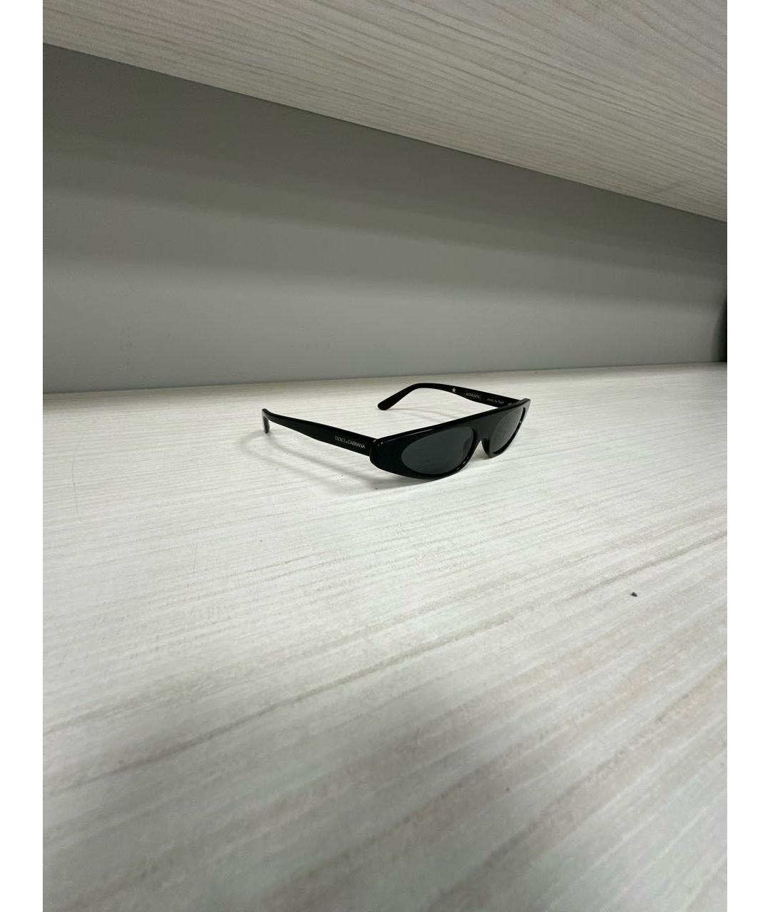 DOLCE&GABBANA Черные пластиковые солнцезащитные очки, фото 2
