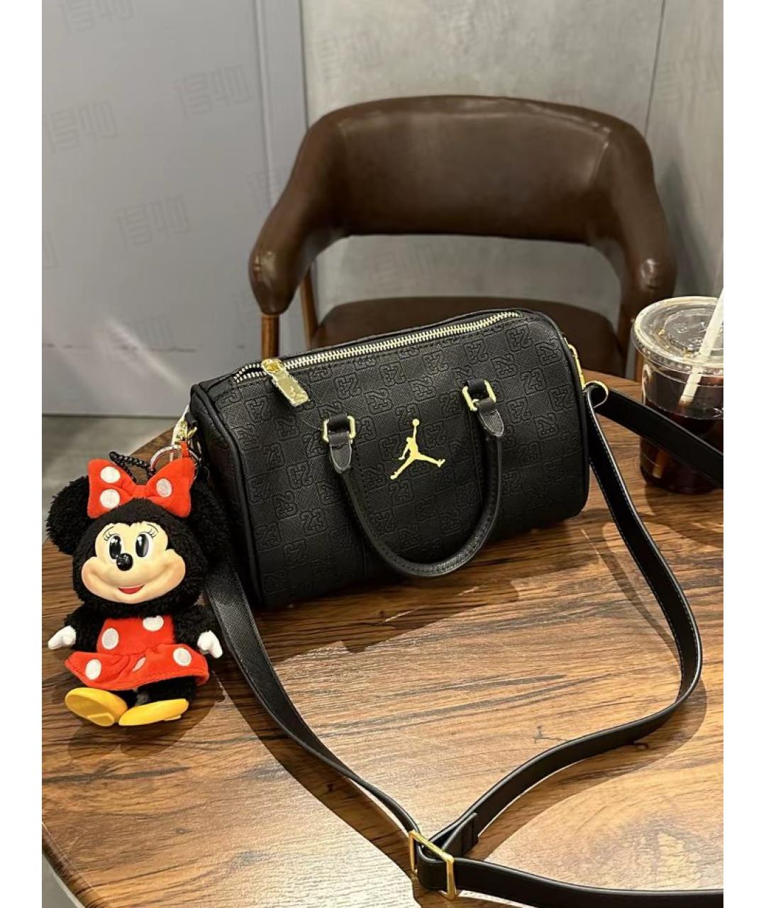 JORDAN Черная сумка тоут из искусственной кожи, фото 6