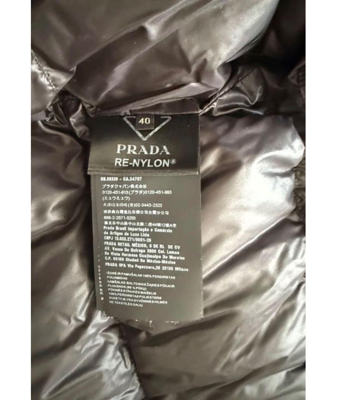 PRADA Черный пуховик, фото 3