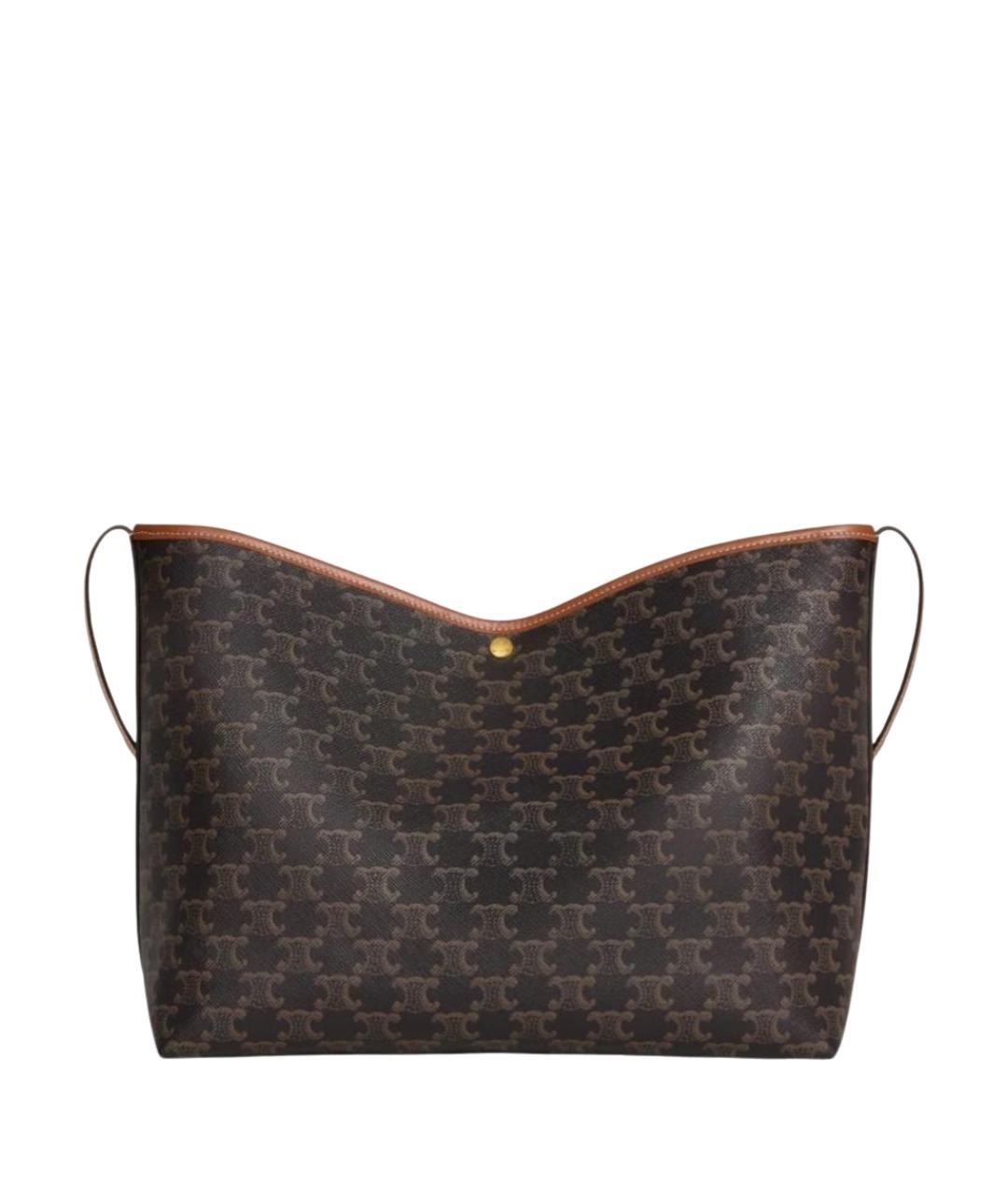 CELINE Коричневая кожаная сумка тоут, фото 1