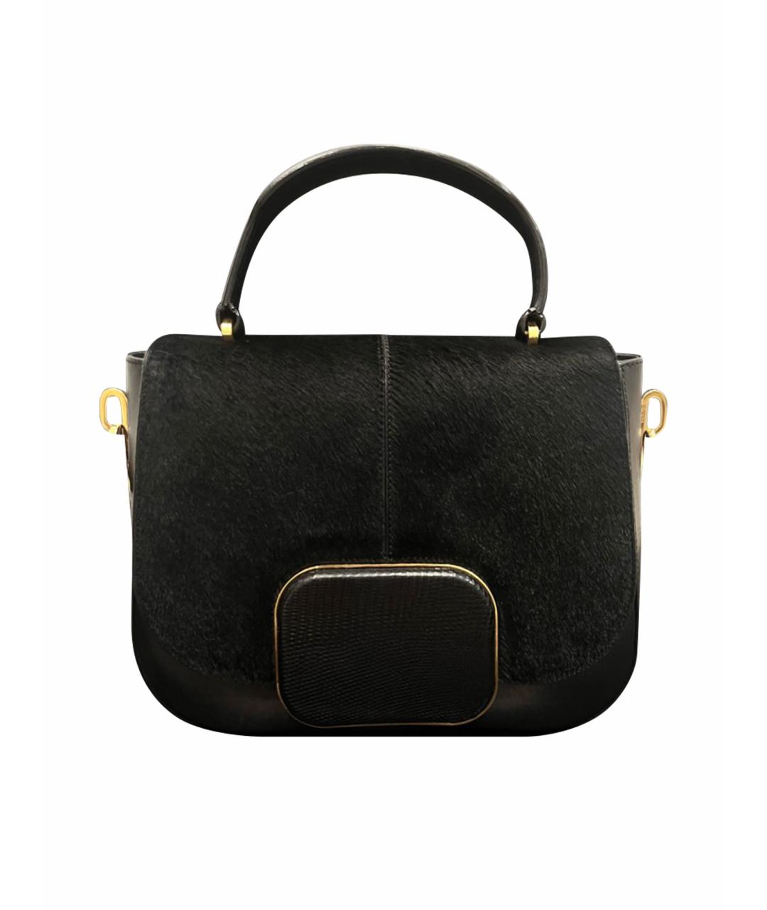 TOD'S Черная кожаная сумка с короткими ручками, фото 1