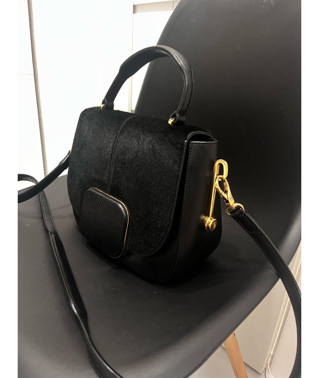 TOD'S Черная кожаная сумка с короткими ручками, фото 3