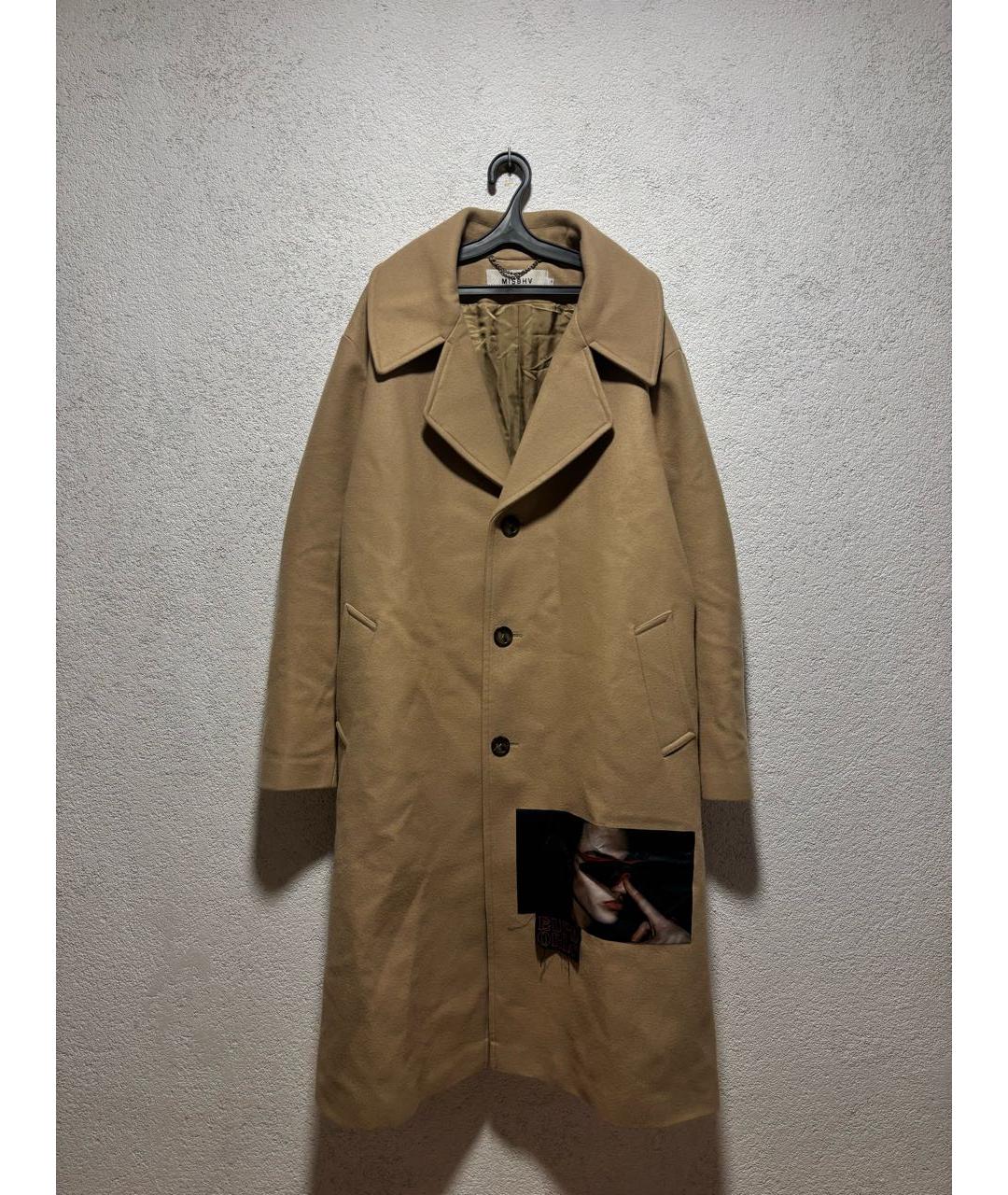 MISBHV Бежевое шерстяное пальто, фото 6