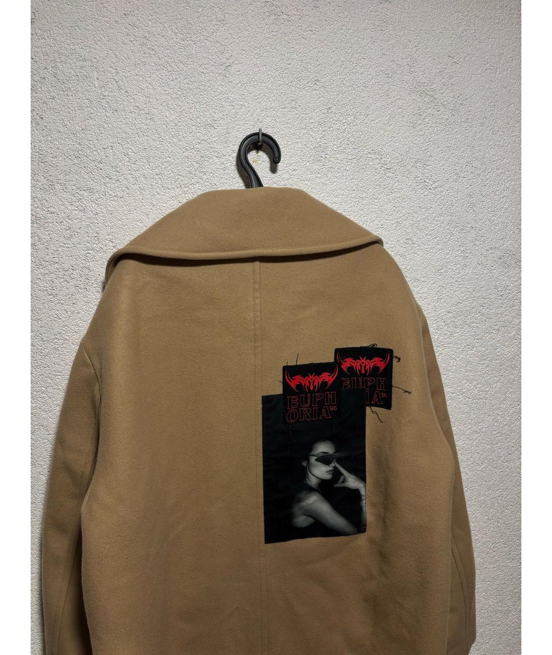 MISBHV Бежевое шерстяное пальто, фото 4