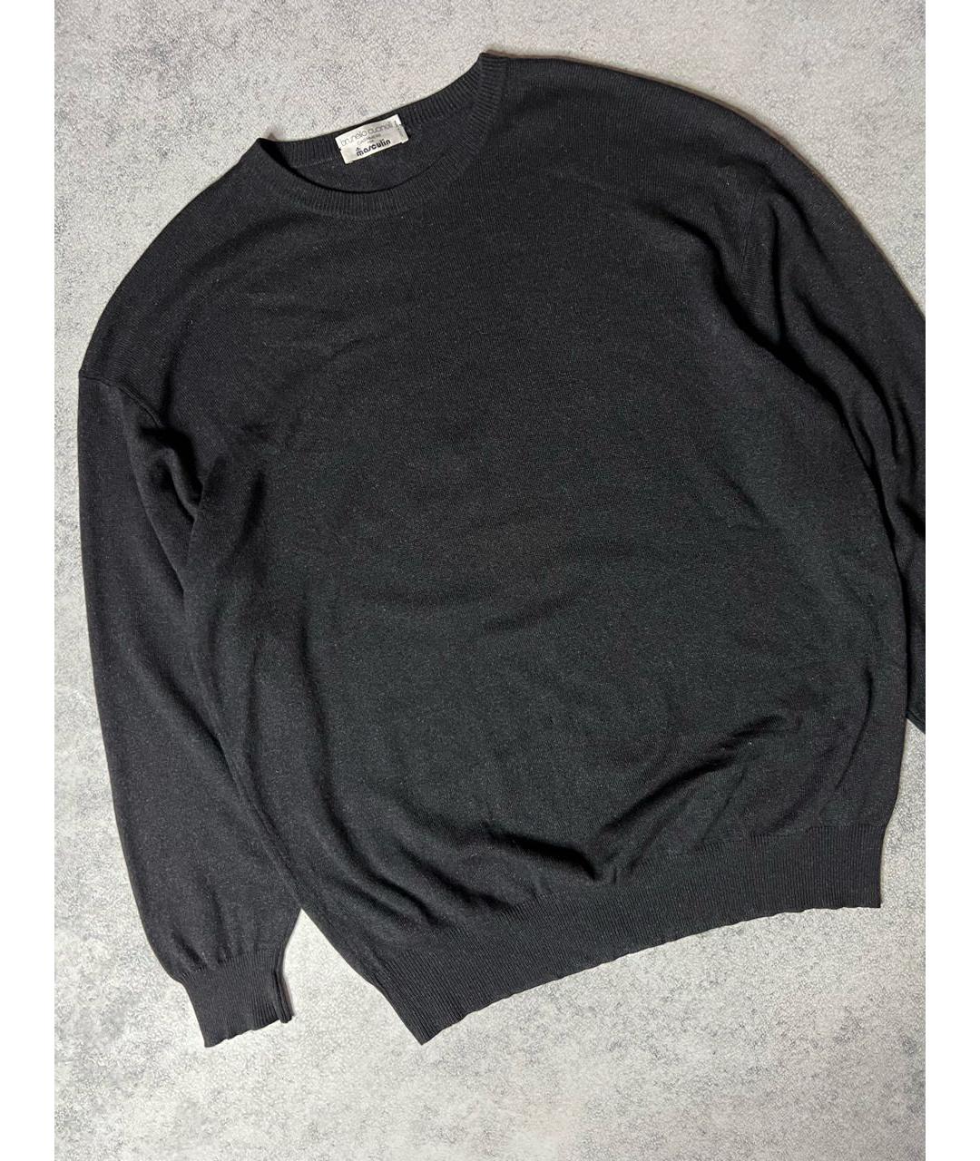 BRUNELLO CUCINELLI Антрацитовый кашемировый джемпер / свитер, фото 3