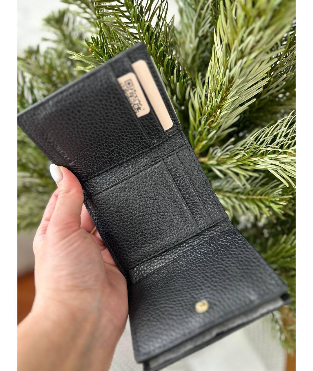 COCCINELLE Черный кожаный кошелек, фото 4