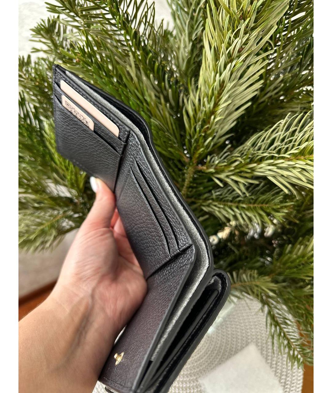 COCCINELLE Черный кожаный кошелек, фото 5
