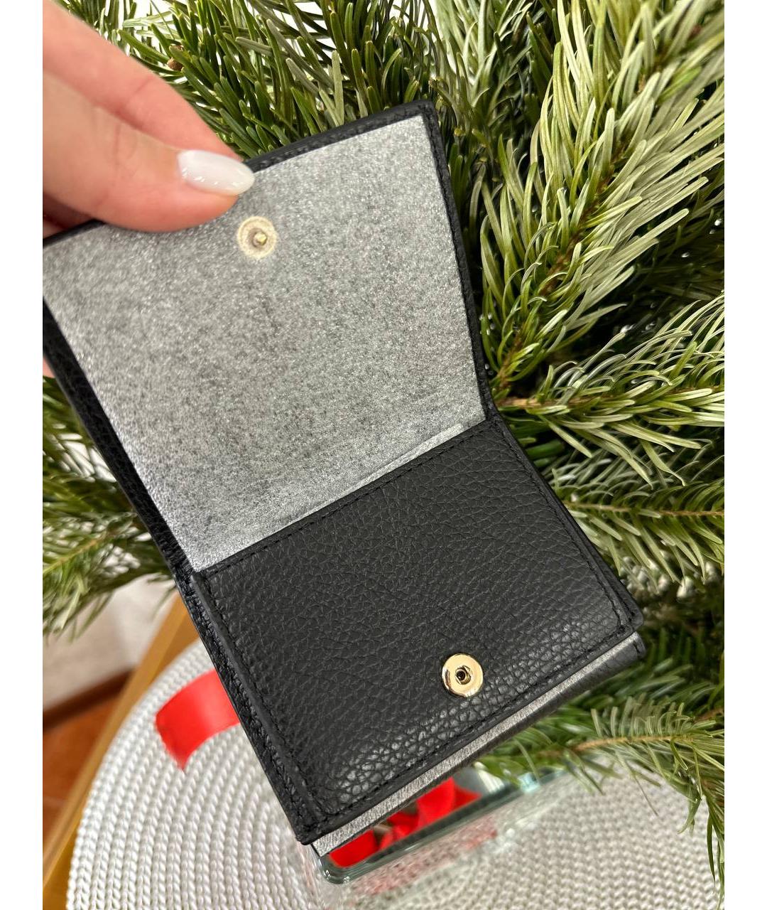 COCCINELLE Черный кожаный кошелек, фото 3
