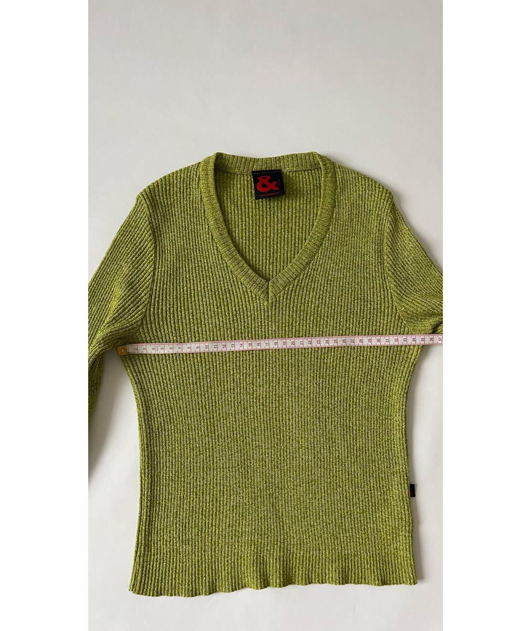 DOLCE&GABBANA Зеленый хлопко-эластановый джемпер / свитер, фото 2