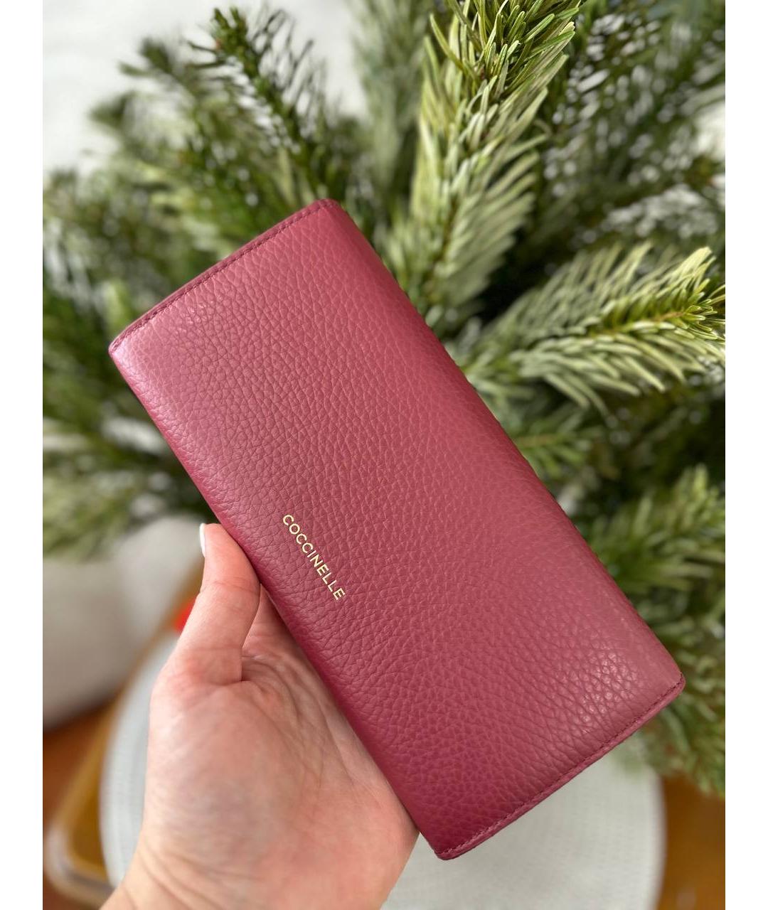COCCINELLE Красный кожаный кошелек, фото 3