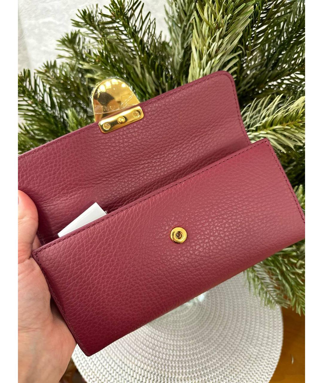 COCCINELLE Красный кожаный кошелек, фото 4