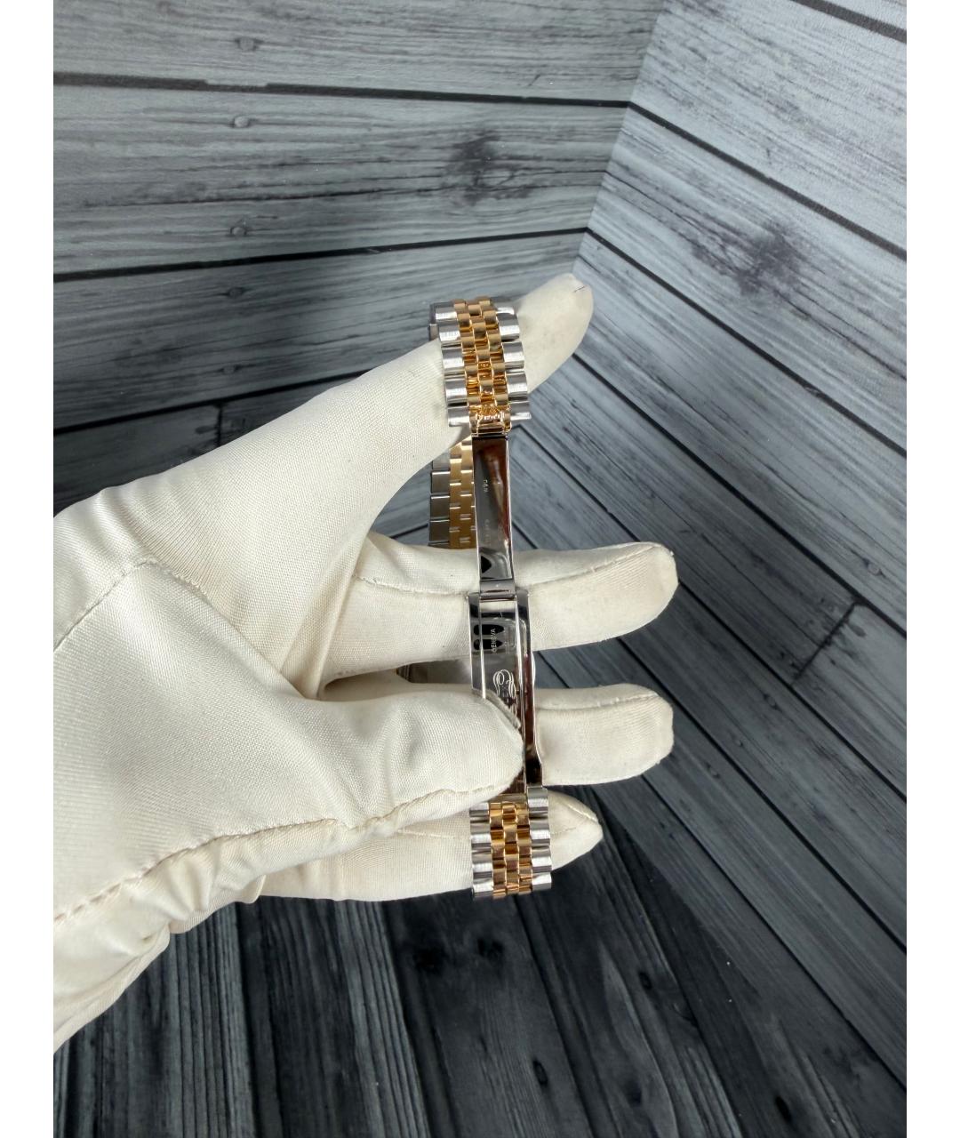 ROLEX Зеленые часы из желтого золота, фото 8