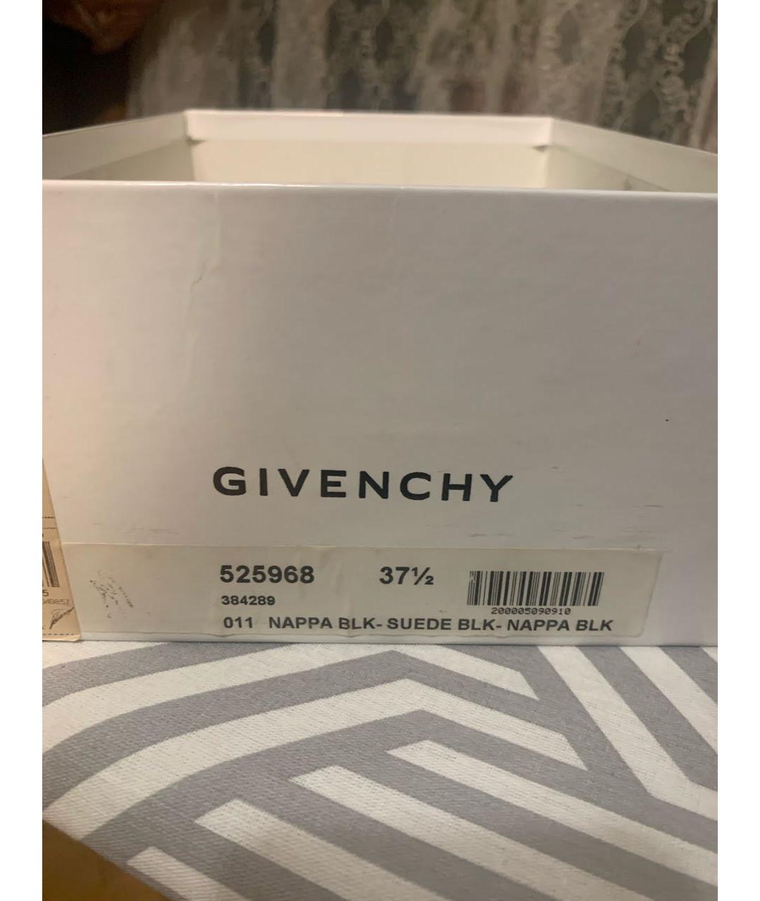 GIVENCHY Черные кожаные босоножки, фото 5