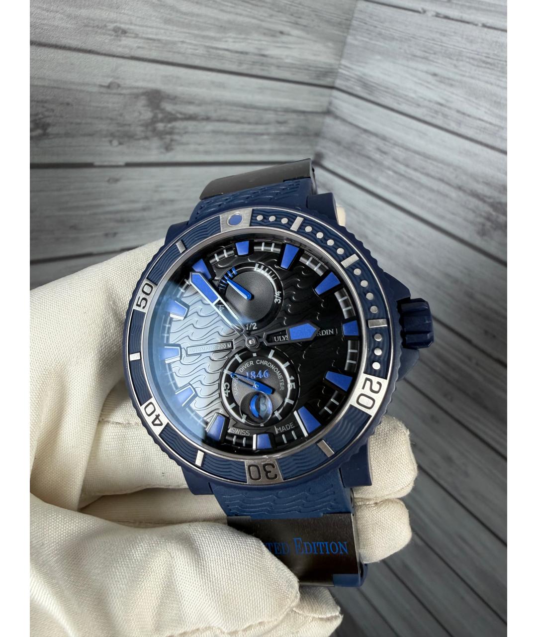 Ulysse Nardin Темно-синие часы, фото 5