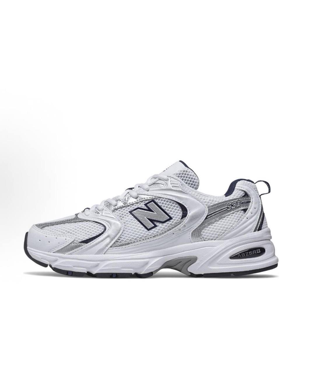 NEW BALANCE Белые текстильные кроссовки, фото 2