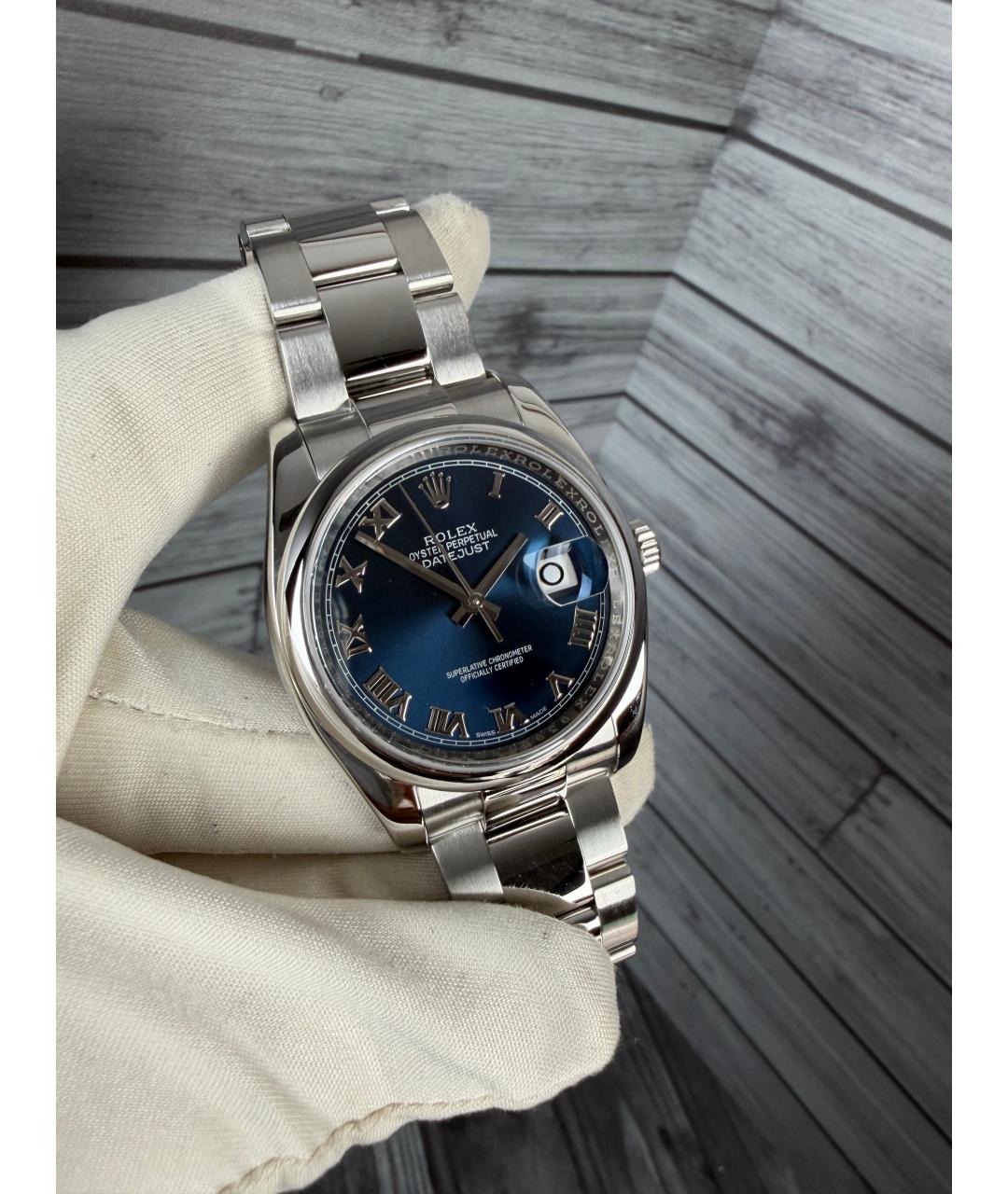 ROLEX Темно-синие часы, фото 4