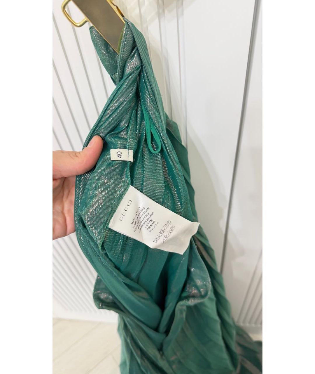 GUCCI Зеленая юбка макси, фото 4