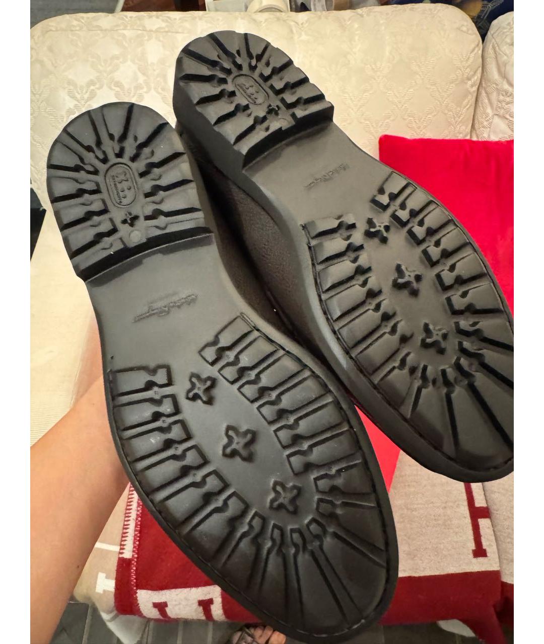 FERRAGAMO Коричневые кожаные лоферы, фото 5