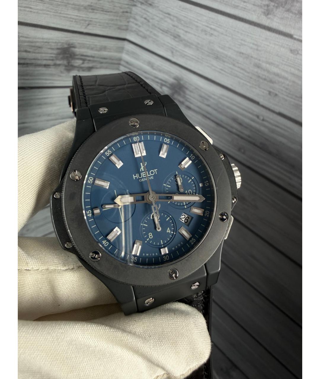 HUBLOT Темно-синие керамические часы, фото 3