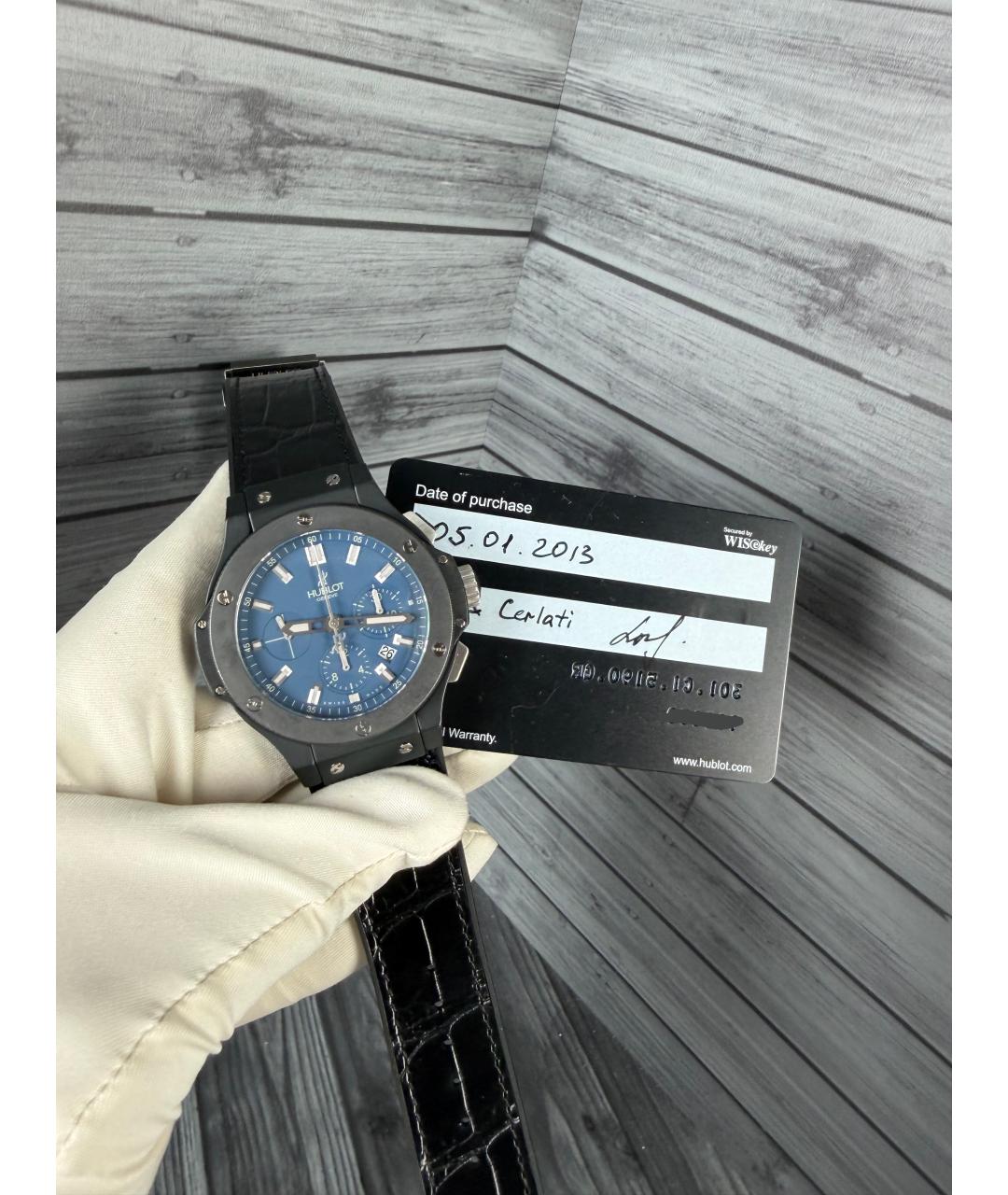 HUBLOT Темно-синие керамические часы, фото 2