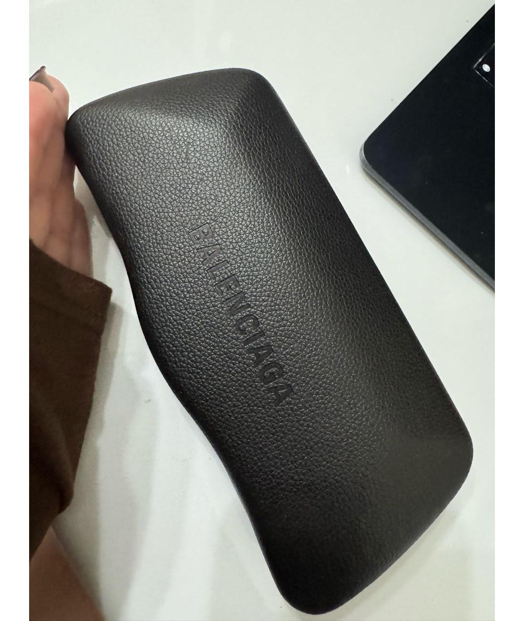 BALENCIAGA Черные металлические солнцезащитные очки, фото 4