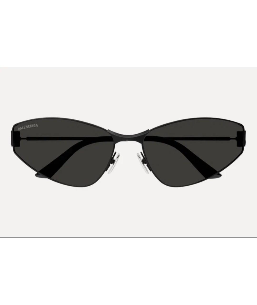 BALENCIAGA Черные металлические солнцезащитные очки, фото 6