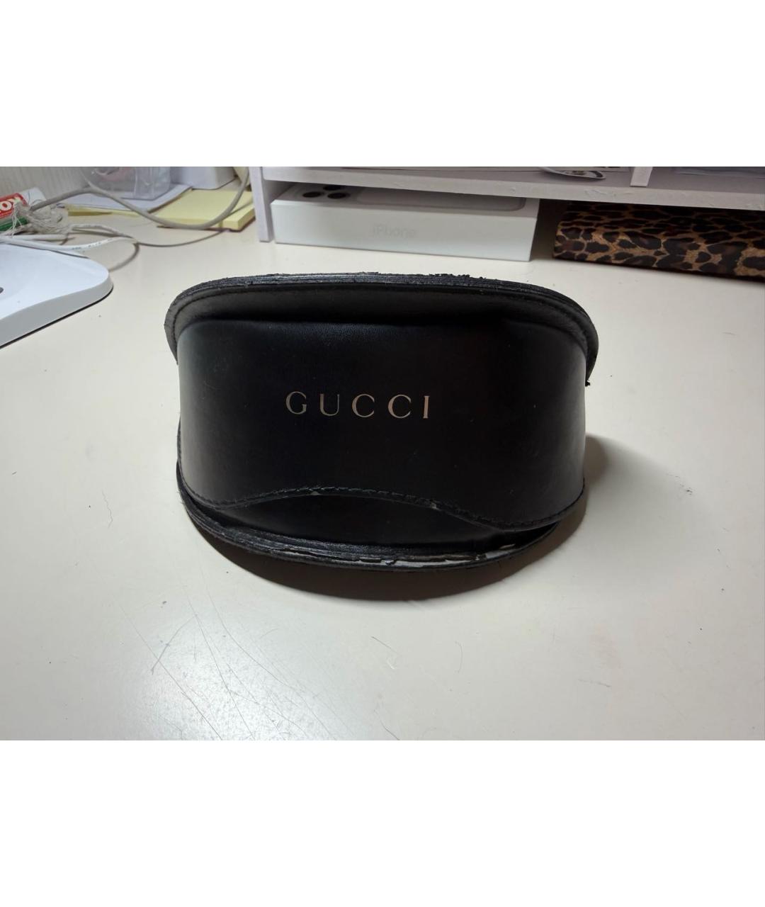 GUCCI Коричневые пластиковые солнцезащитные очки, фото 4