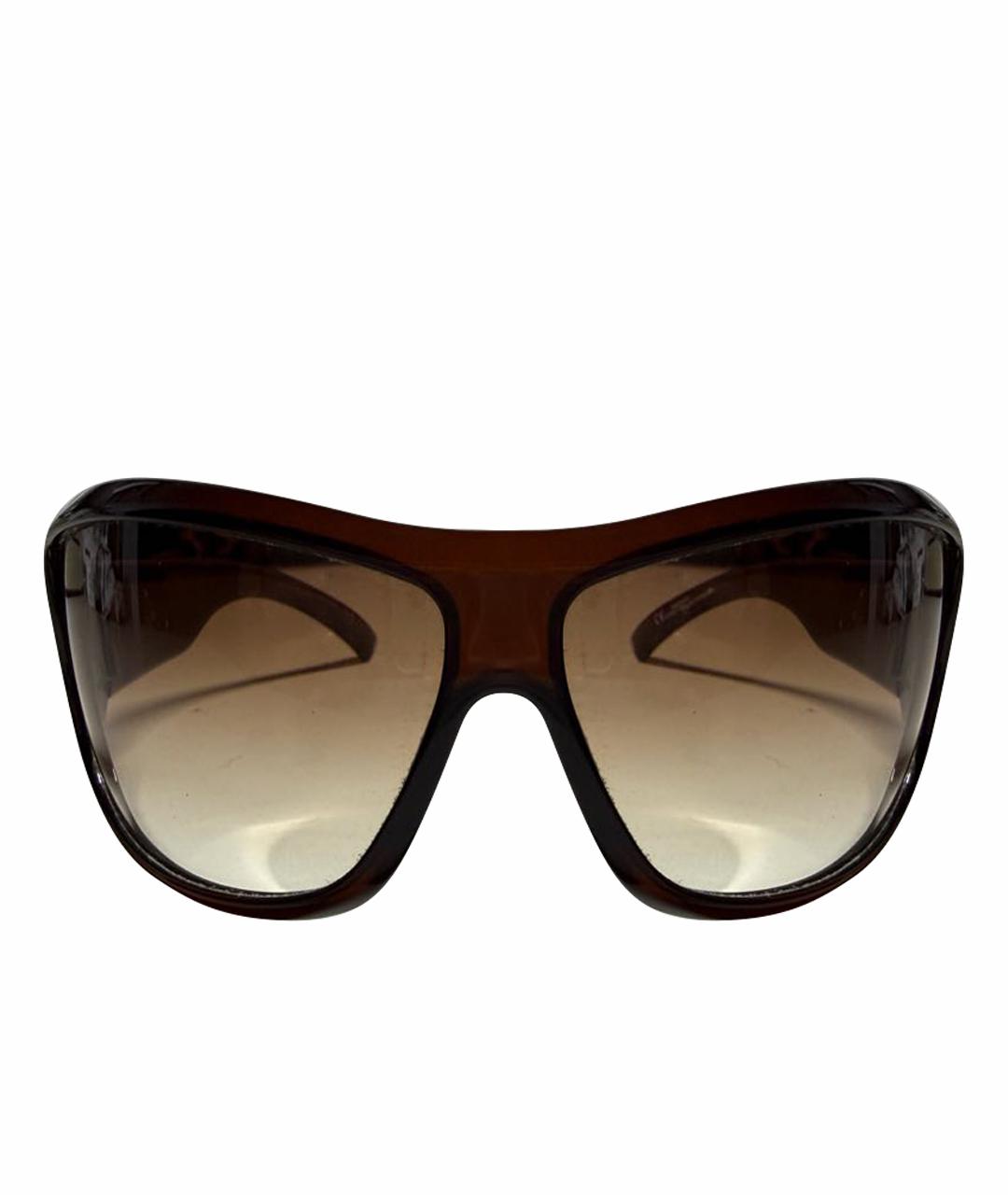 GUCCI Коричневые пластиковые солнцезащитные очки, фото 1