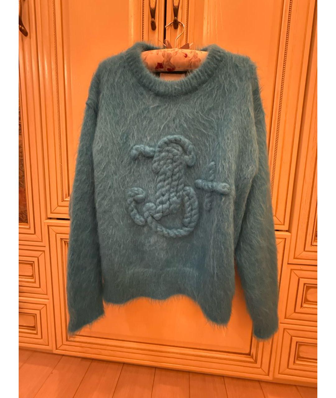 JIL SANDER Бирюзовый шерстяной джемпер / свитер, фото 5