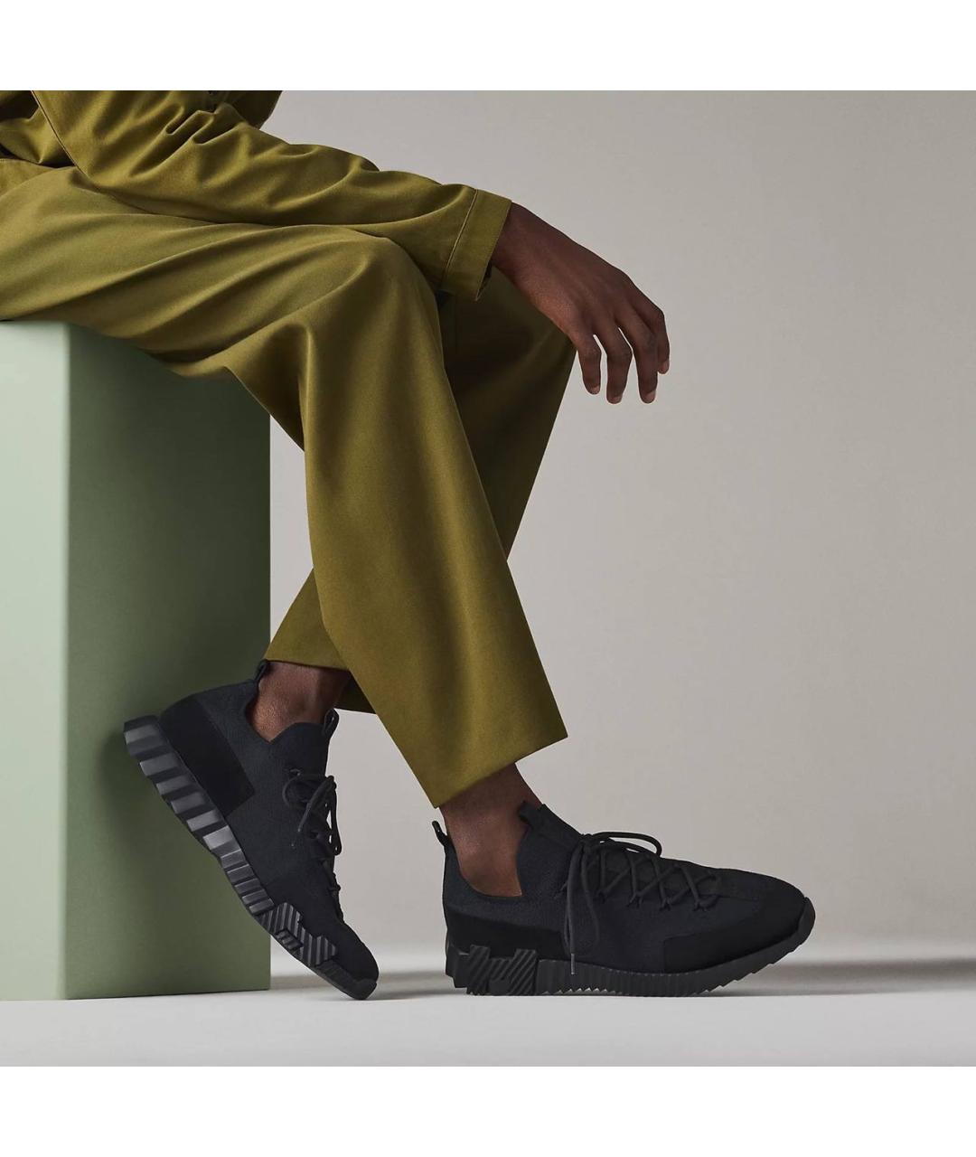 HERMES Черные замшевые низкие кроссовки / кеды, фото 4