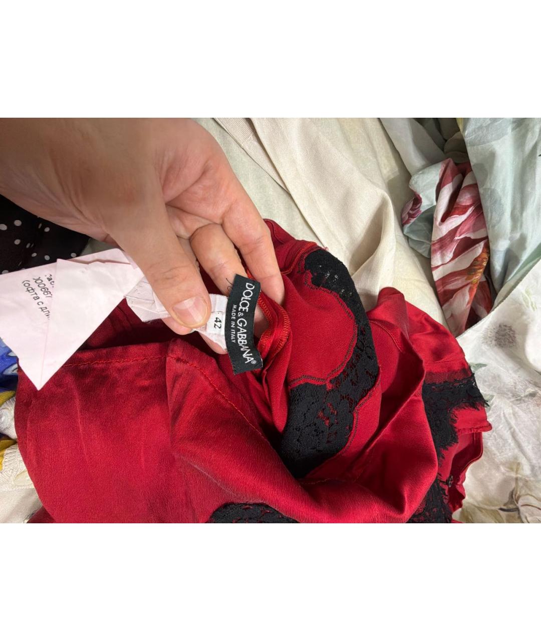 DOLCE&GABBANA Красная блузы, фото 4