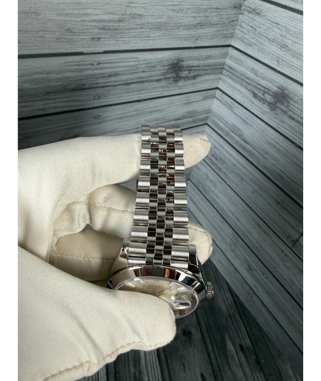 ROLEX Серые металлические часы, фото 8