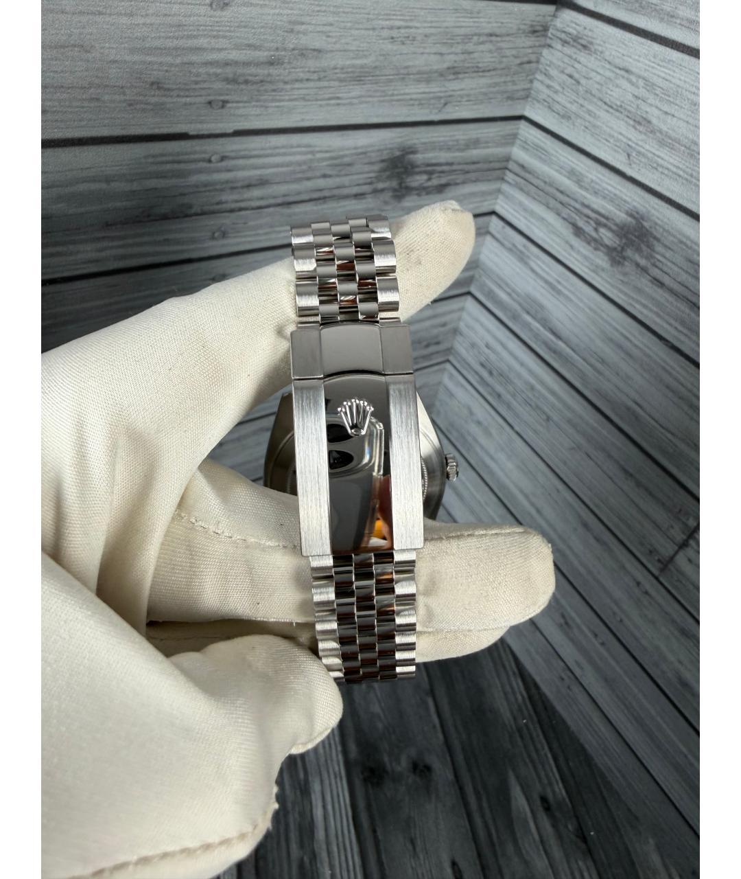 ROLEX Серые металлические часы, фото 9