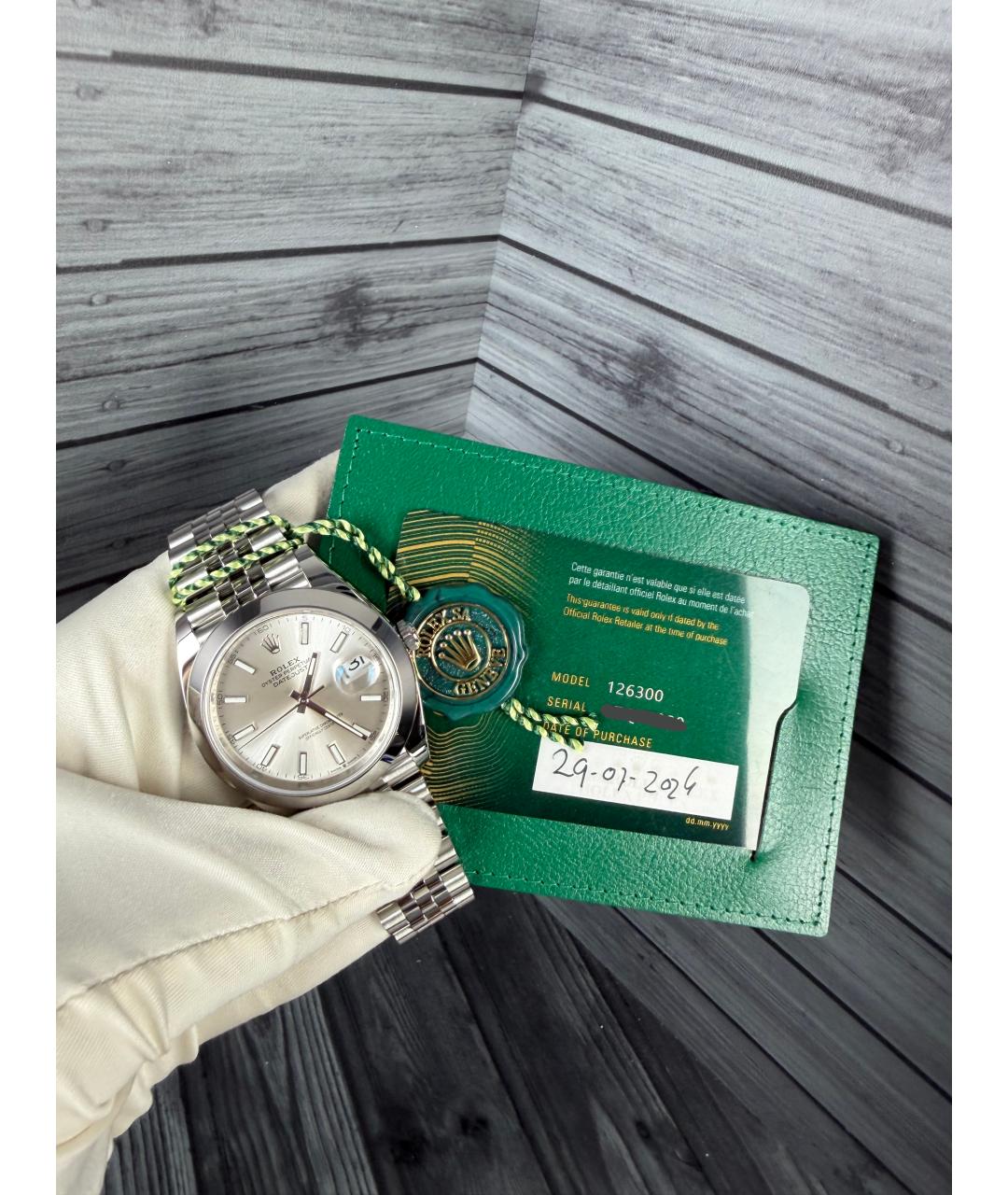 ROLEX Серые металлические часы, фото 2