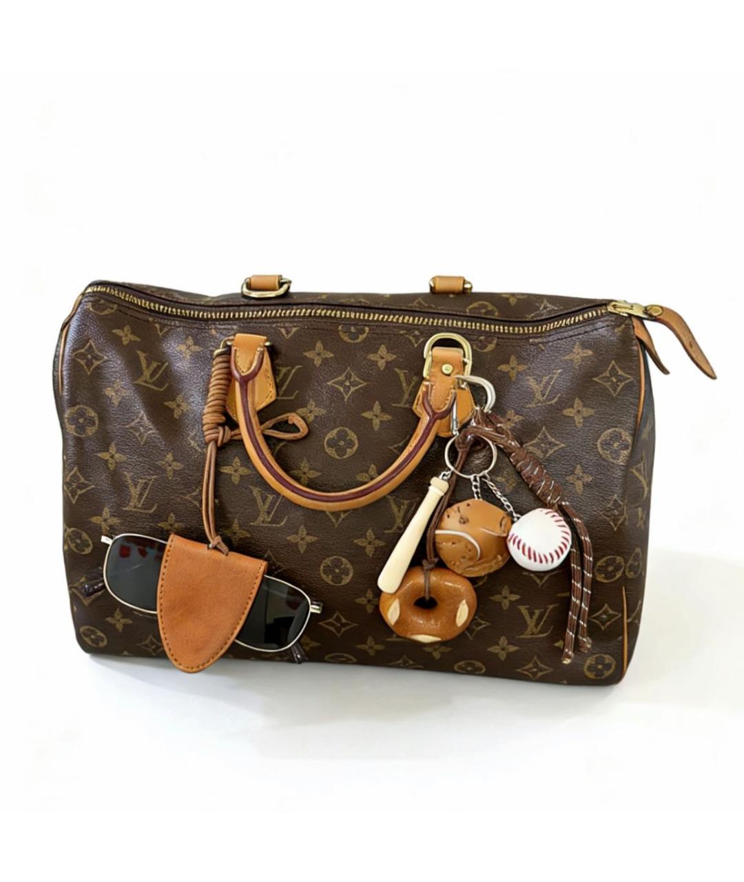 LOUIS VUITTON Коричневая сумка с короткими ручками, фото 5