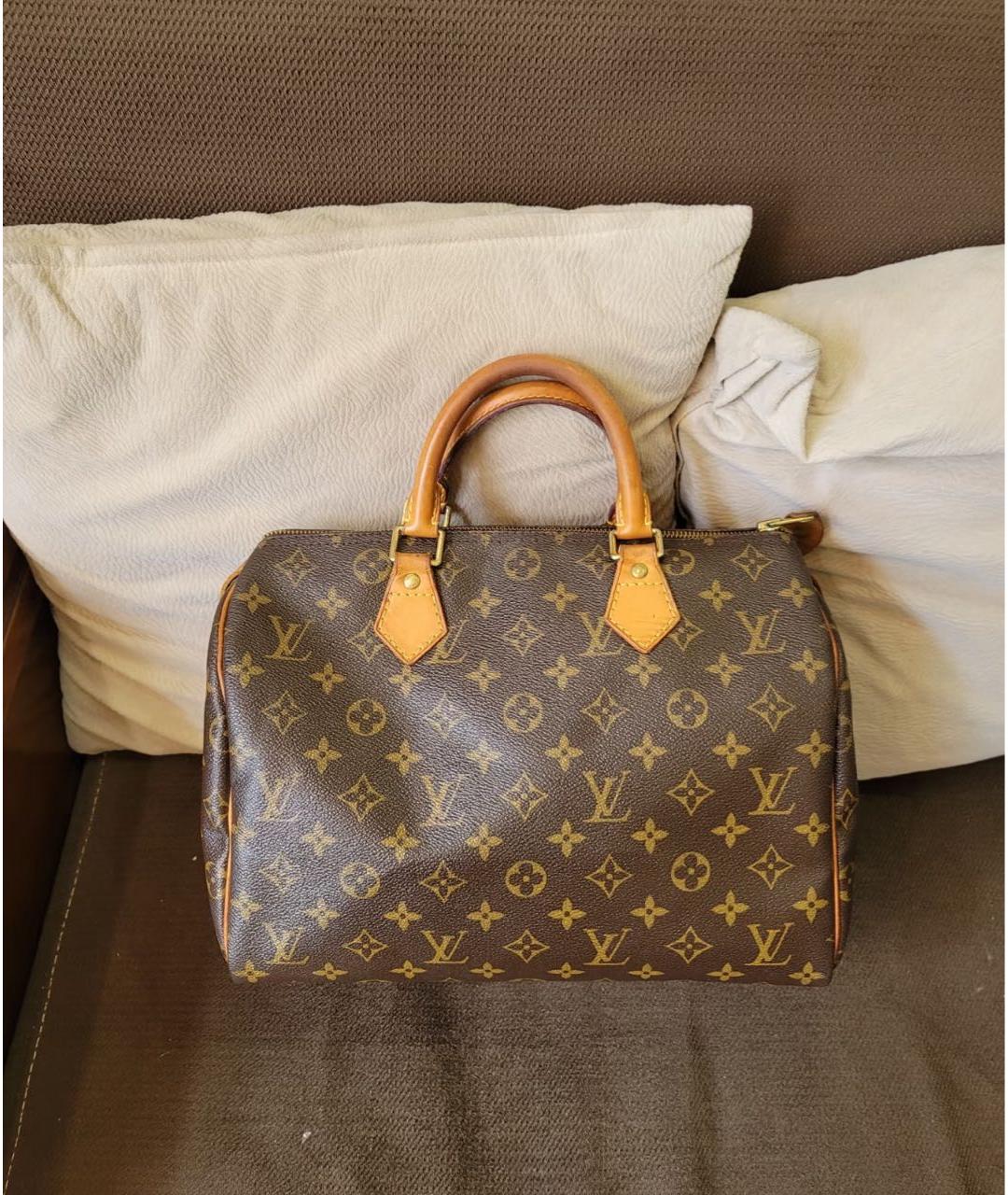 LOUIS VUITTON Коричневая сумка с короткими ручками, фото 3