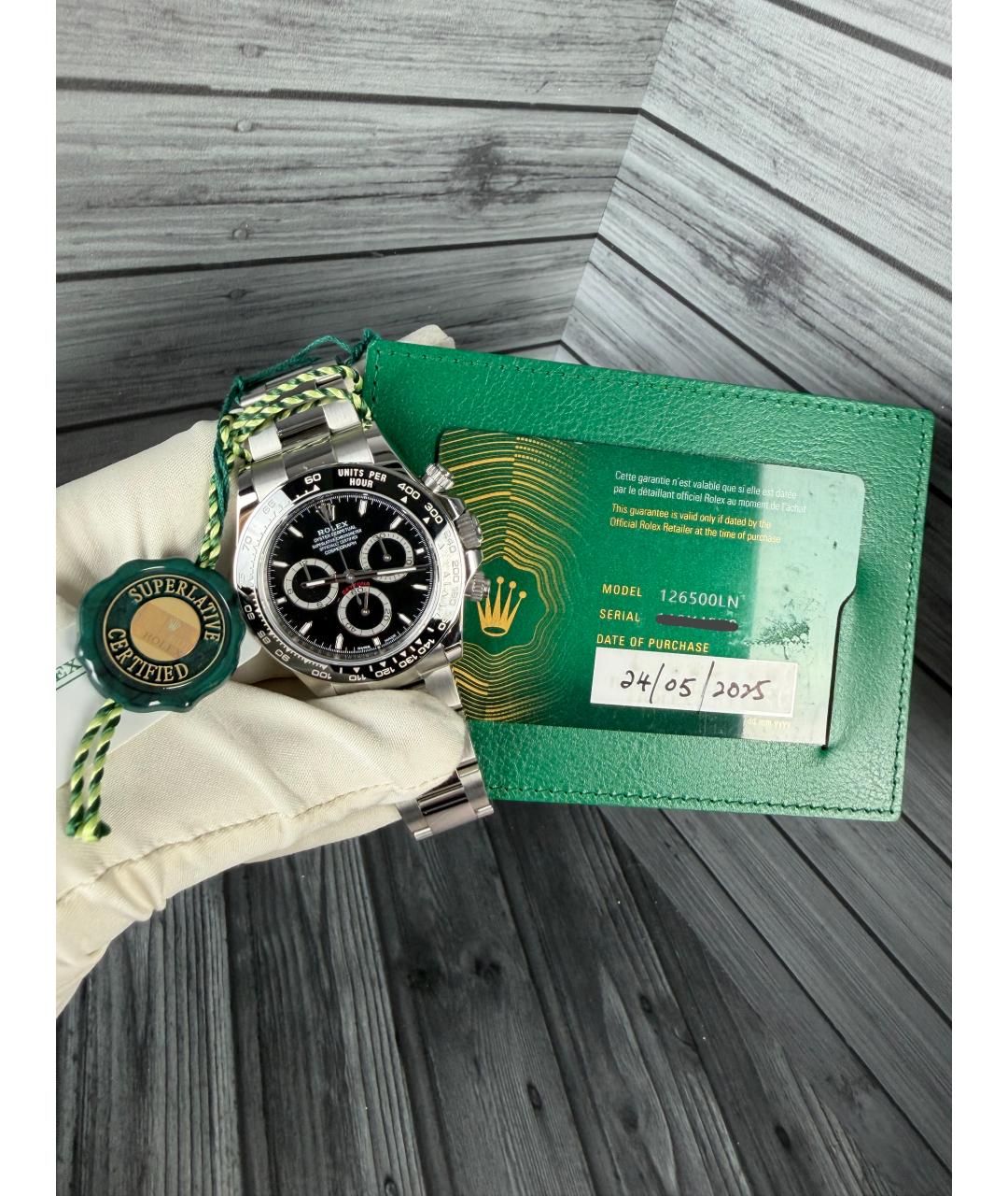 ROLEX Черные часы, фото 2