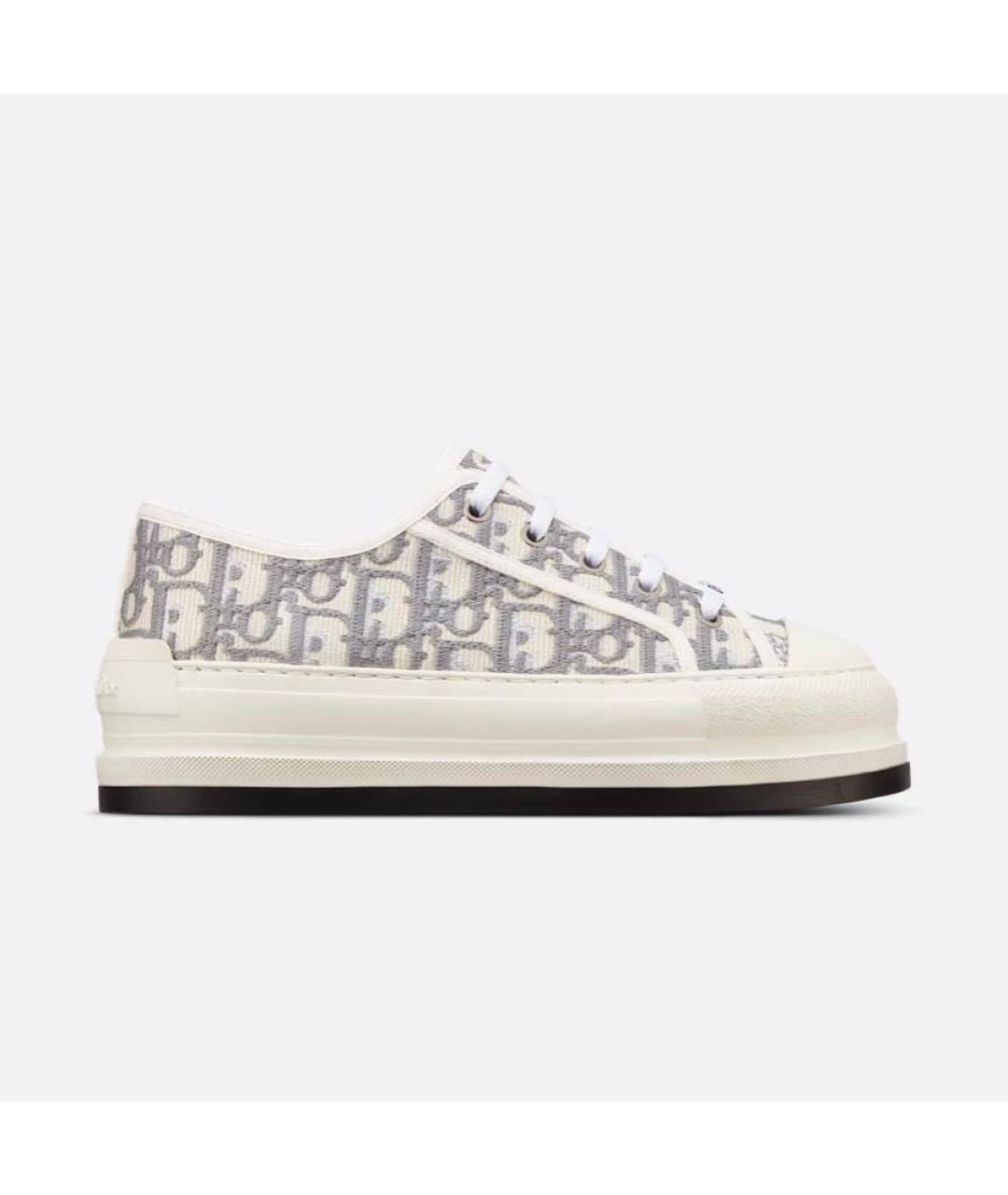 CHRISTIAN DIOR Серые текстильные кеды, фото 5