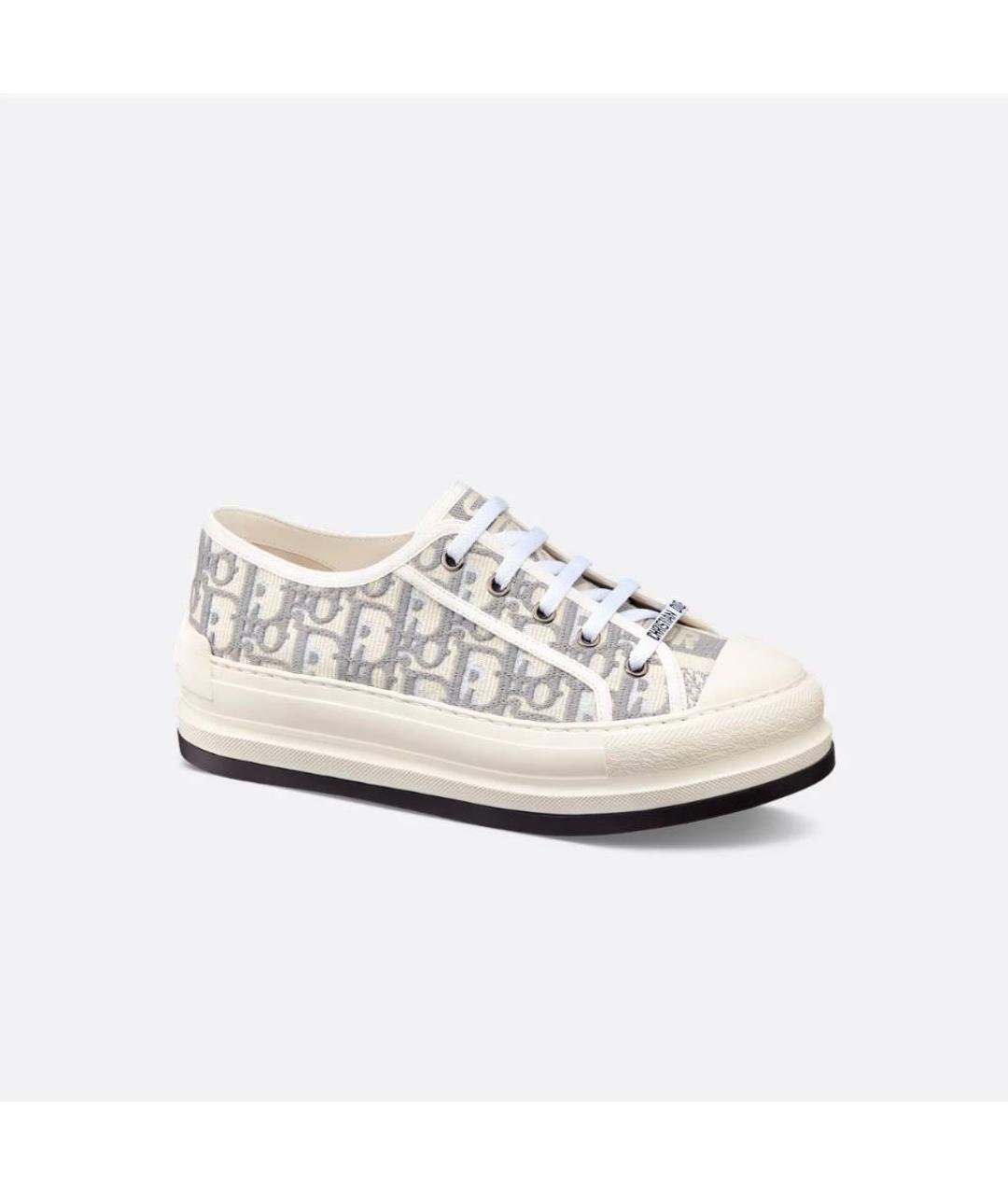 CHRISTIAN DIOR Серые текстильные кеды, фото 2