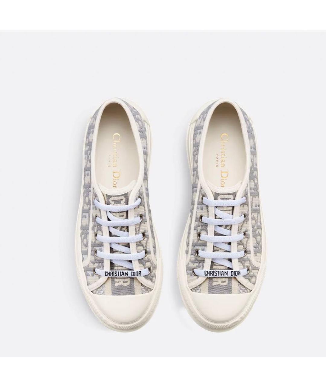 CHRISTIAN DIOR Серые текстильные кеды, фото 3