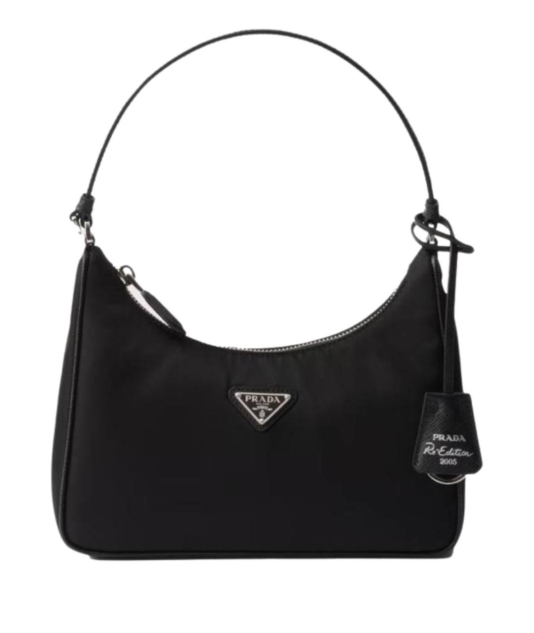 PRADA Черная синтетическая сумка с короткими ручками, фото 1