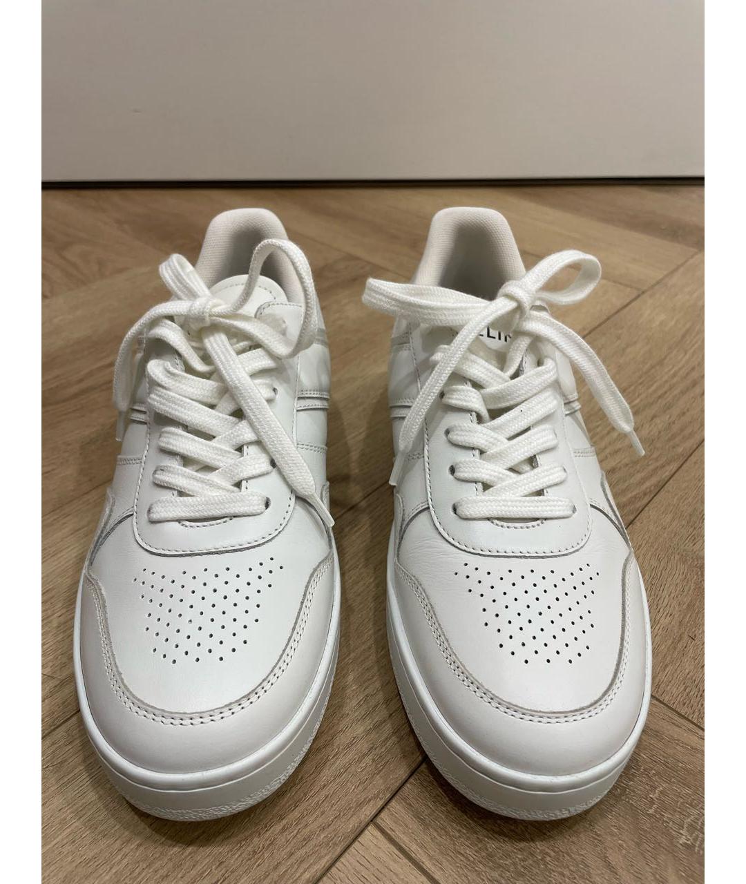 CELINE Белые кожаные кроссовки, фото 2