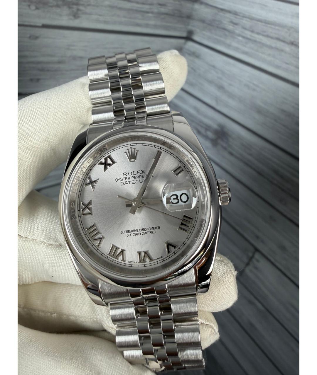 ROLEX Серебряные часы, фото 5