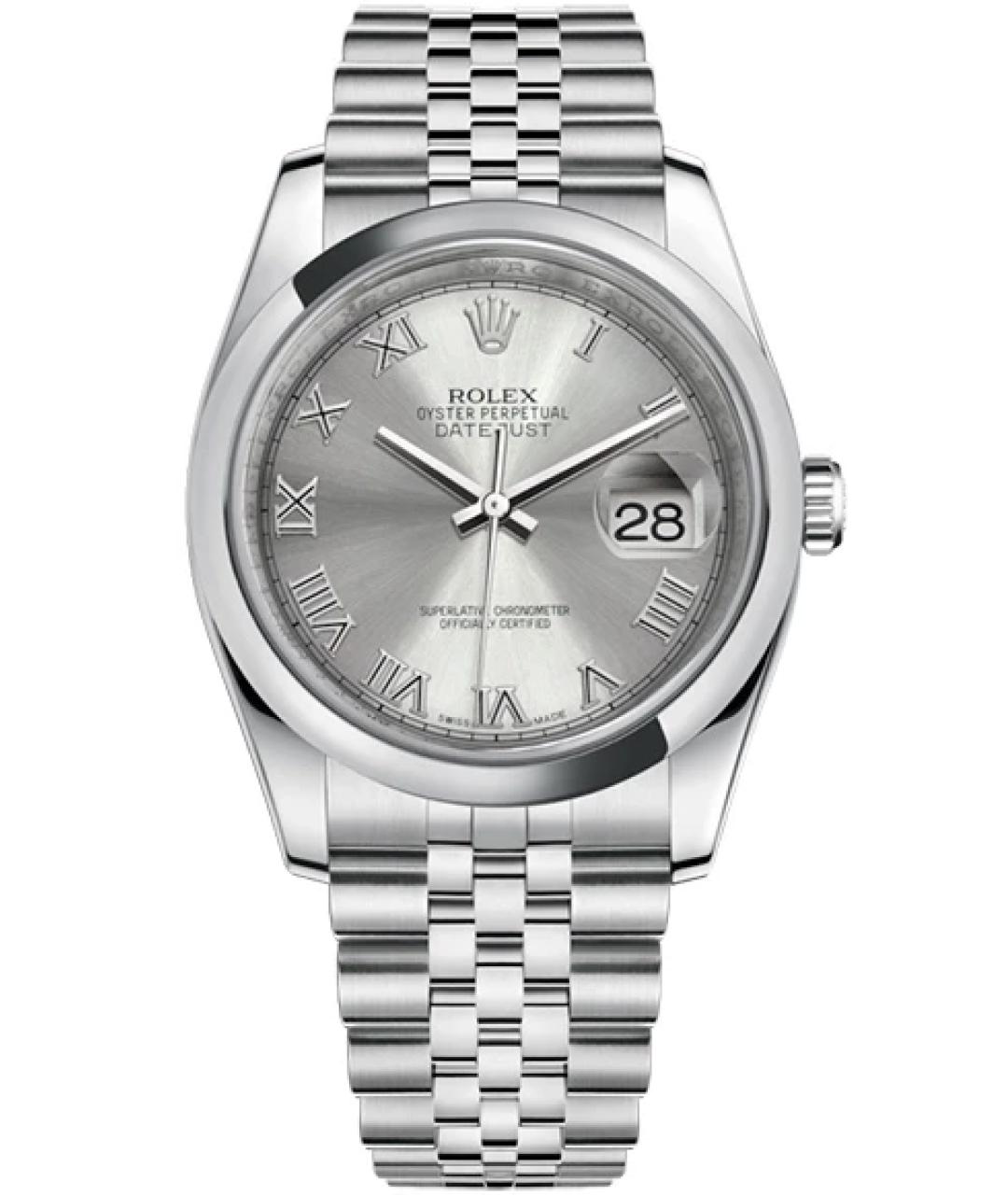 ROLEX Серебряные часы, фото 1