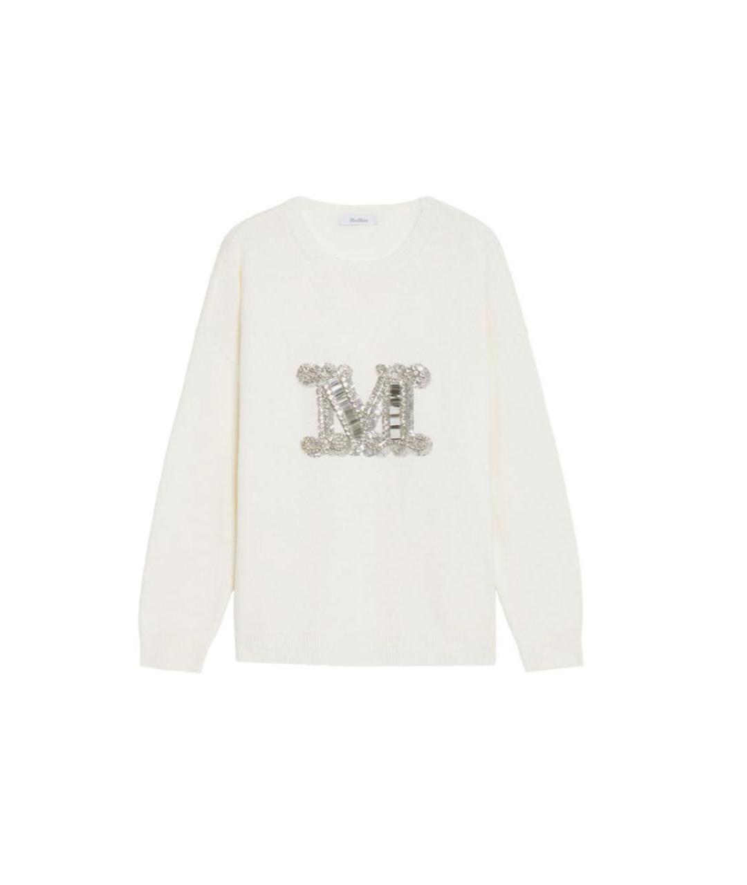 MAX MARA Белый кашемировый джемпер / свитер, фото 1