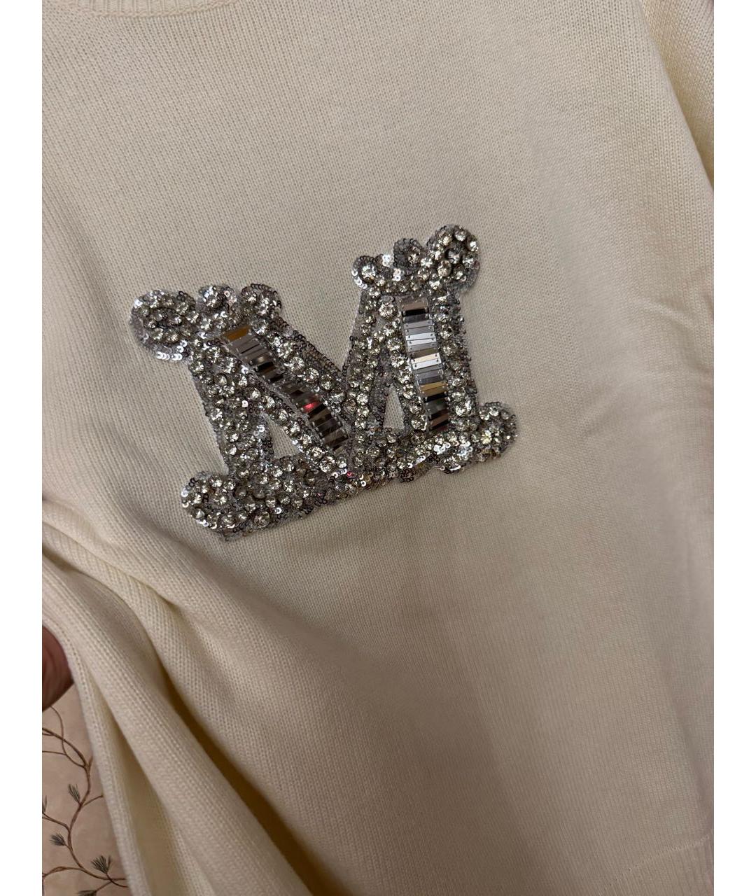 MAX MARA Белый кашемировый джемпер / свитер, фото 3